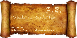 Polgári Rozália névjegykártya