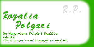rozalia polgari business card