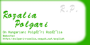 rozalia polgari business card